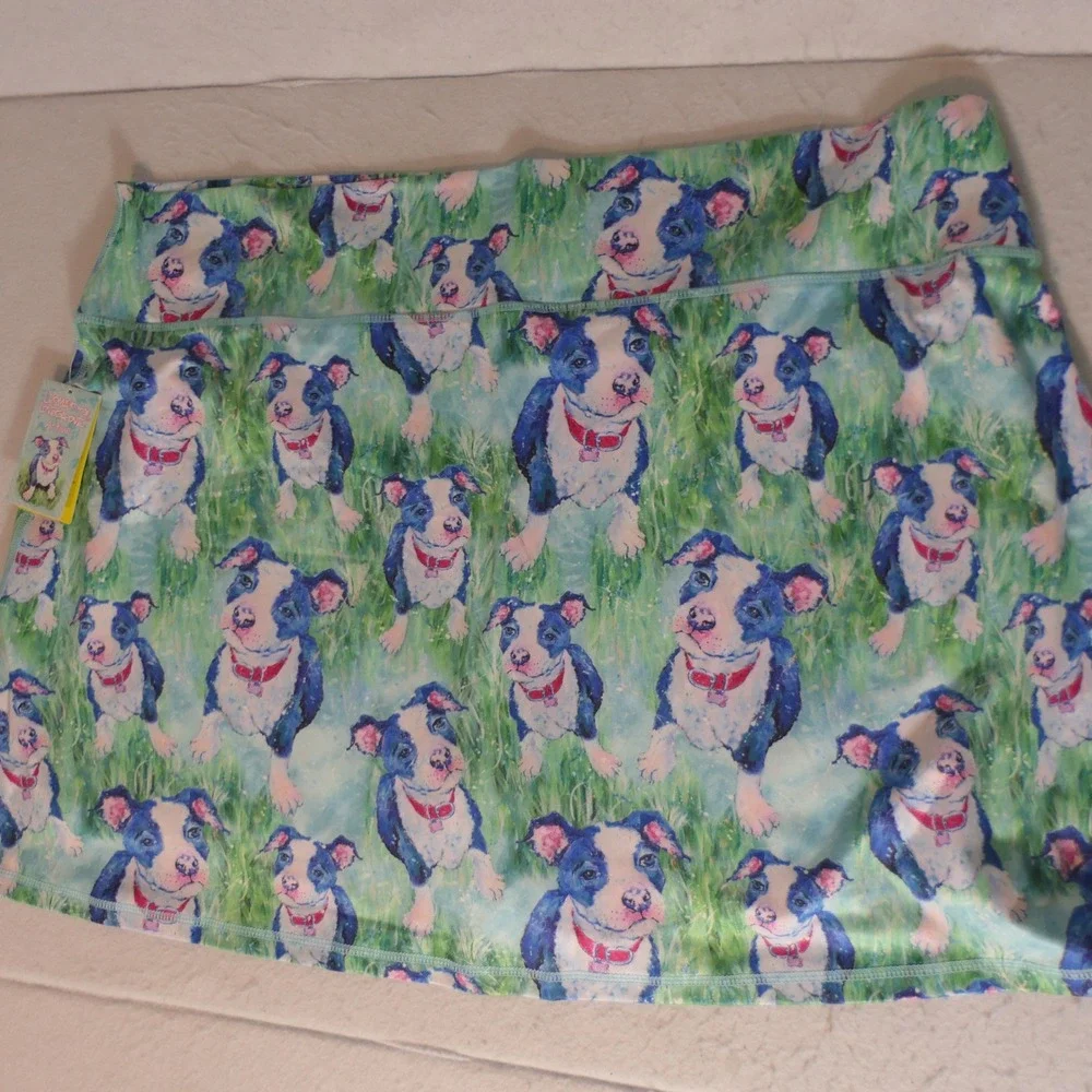 Leoma Lovegrove Women Skort XXXL Blue Green Pit Bull 
